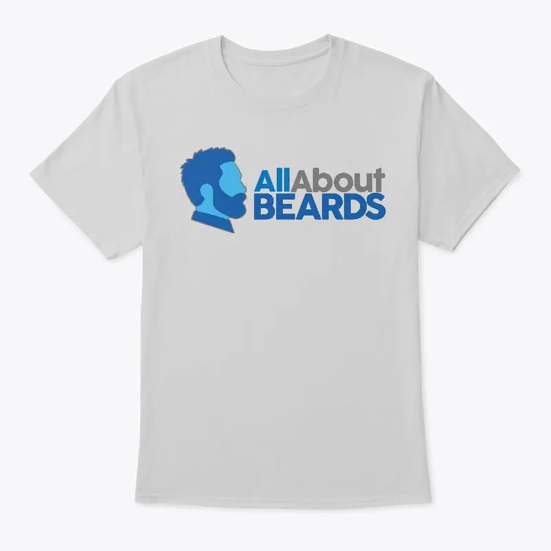 All About BEARDS logo, blue, horizontal