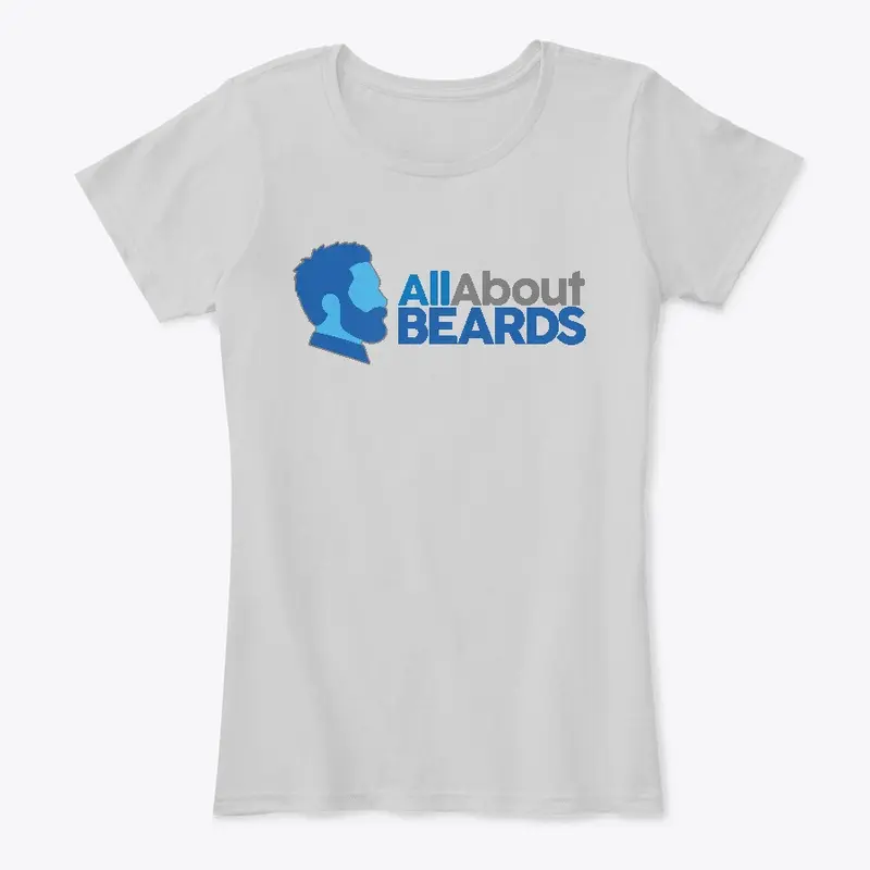 All About BEARDS logo, blue, horizontal