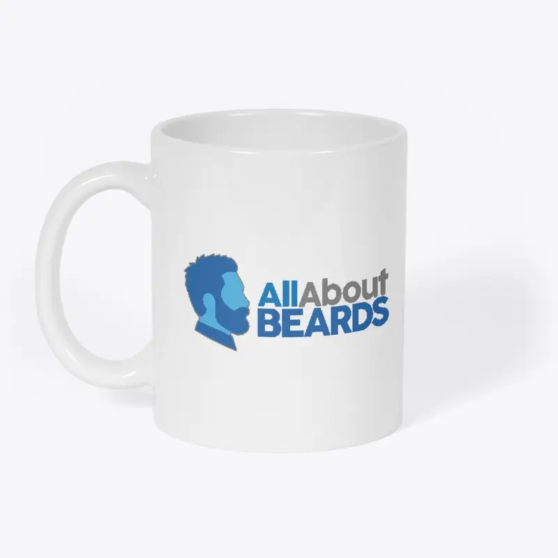 All About BEARDS logo, blue, horizontal