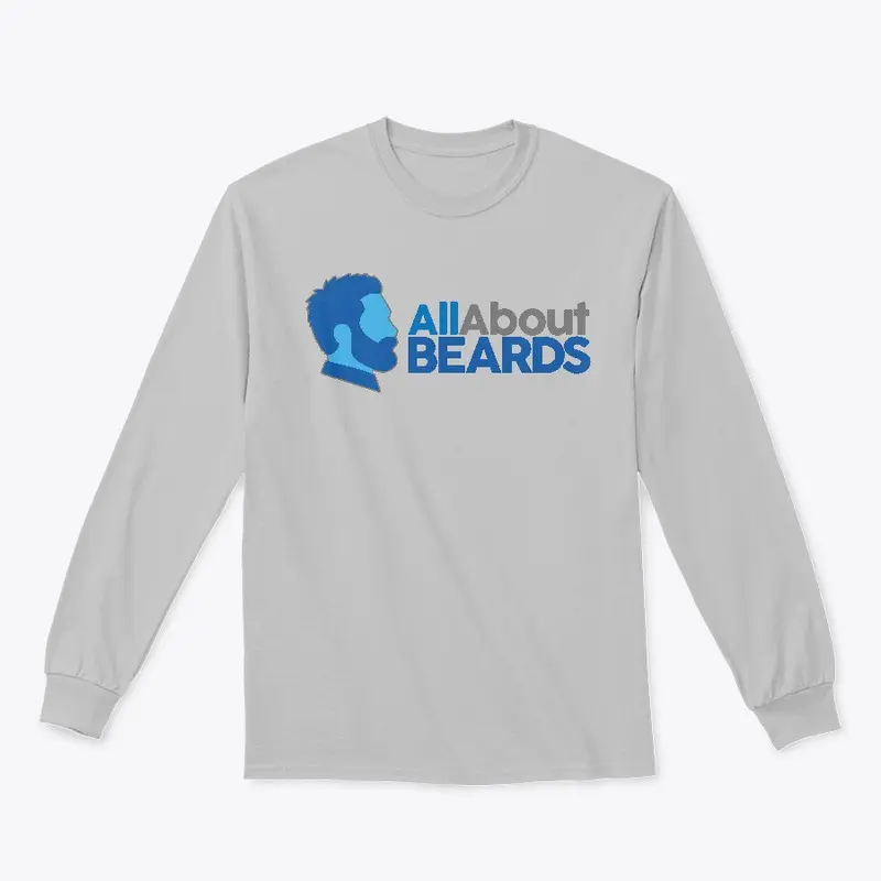 All About BEARDS logo, blue, horizontal