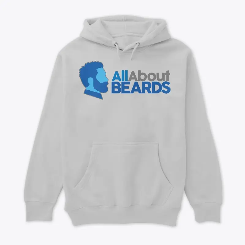 All About BEARDS logo, blue, horizontal