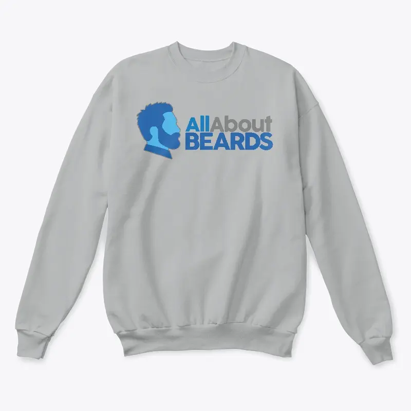 All About BEARDS logo, blue, horizontal